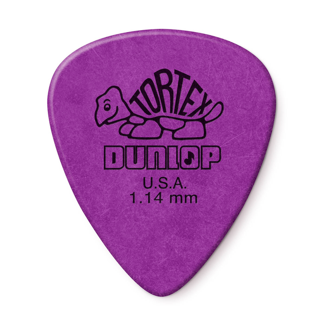 Dunlop Tortex Standard Guitar Picks, 1.14 Purple (12 Pack)