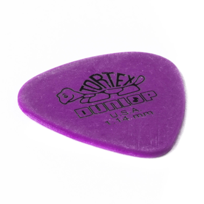 Jim Dunlop Tortex Standard Guitar Picks, 1.14 Purple (12 Pack)