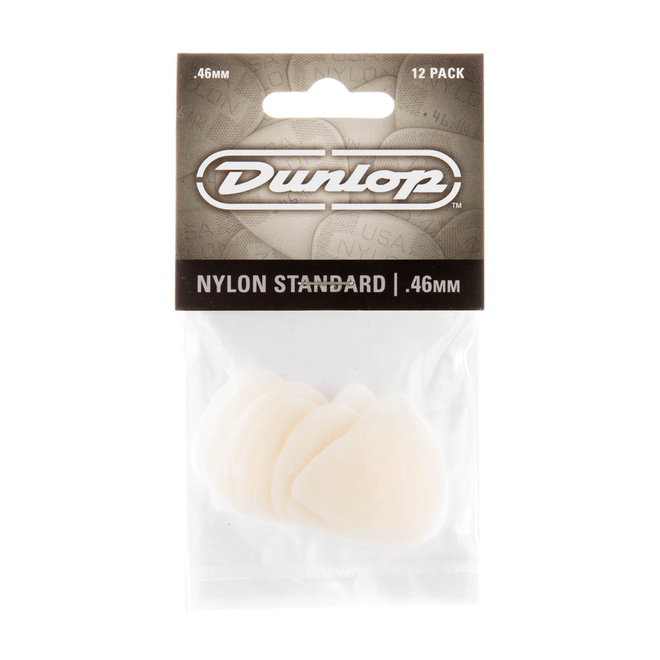 Jim Dunlop Nylon Standard Guitar Picks, .46 (12 Pack)