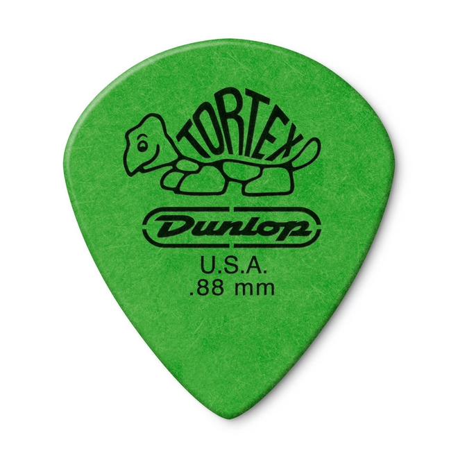 Jim Dunlop Tortex Jazz III XL Guitar Picks, .88 Green (6 Pack)