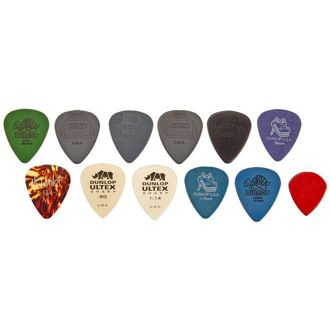 Jim Dunlop Variety Guitar Pick Pack, Medium/Heavy (12 Pack)