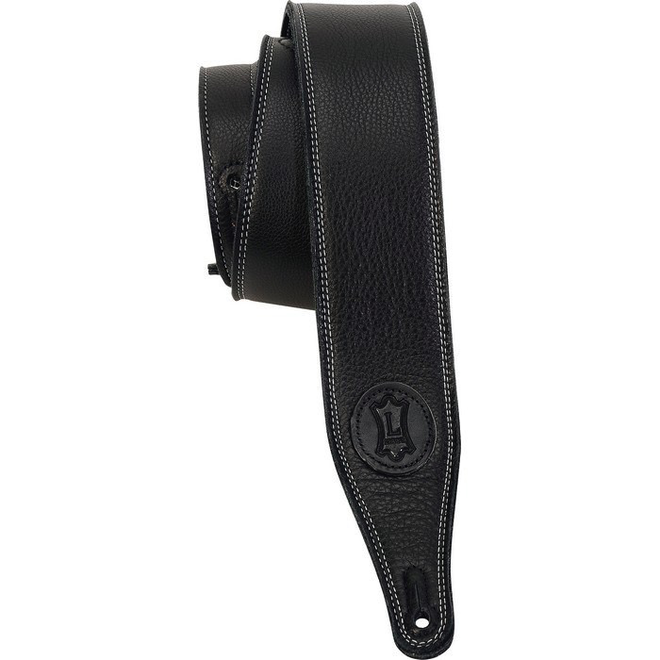 Levy's 2.5" Triple-ply Super-Soft Garment Leather Strap w/double stitching, Black