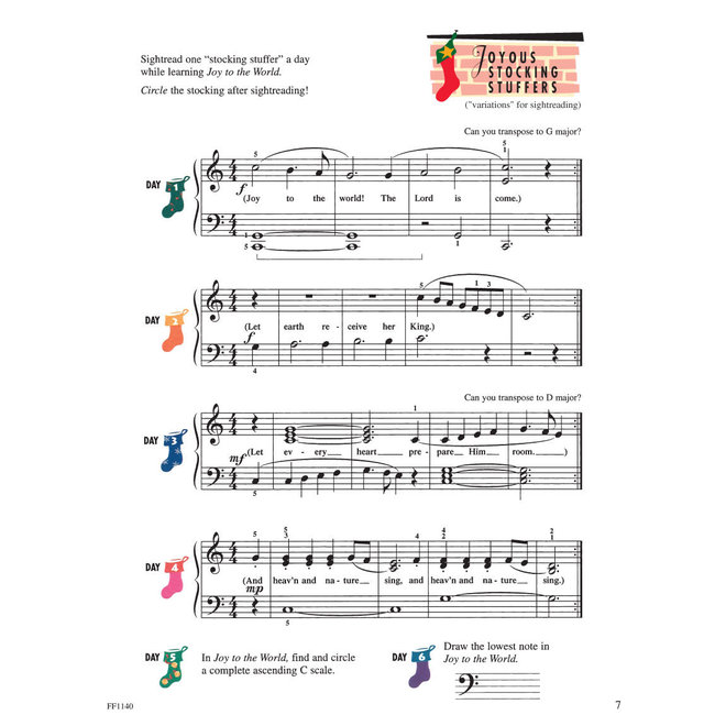 Faber Piano Adventures Level 2B Christmas Book