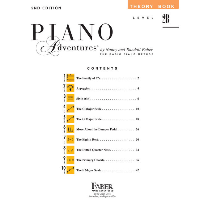 Faber Piano Adventures Level 2B Theory Book