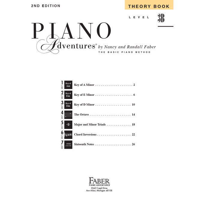 Faber Piano Adventures Level 3B Theory Book