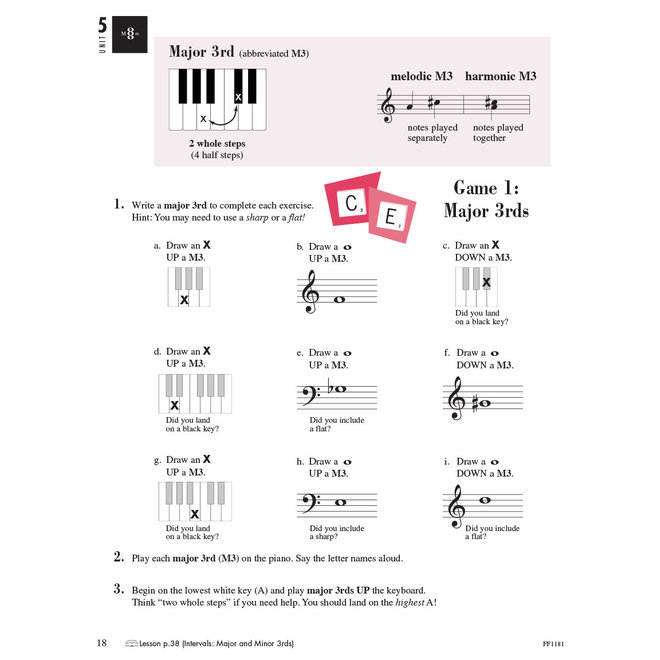 Piano Adventures Level 3B, Theory Book
