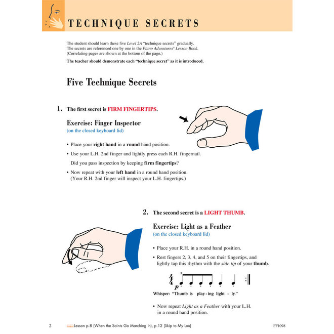 Faber Piano Adventures Level 2A Technique & Artistry Book