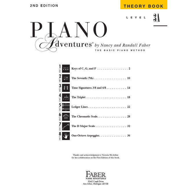 Faber Piano Adventures Level 3A Theory Book