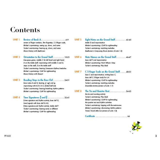 My First Piano Adventures (for the Young Beginner), Writing Book B