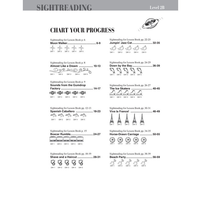 Piano Adventures Level 2B Sightreading Book