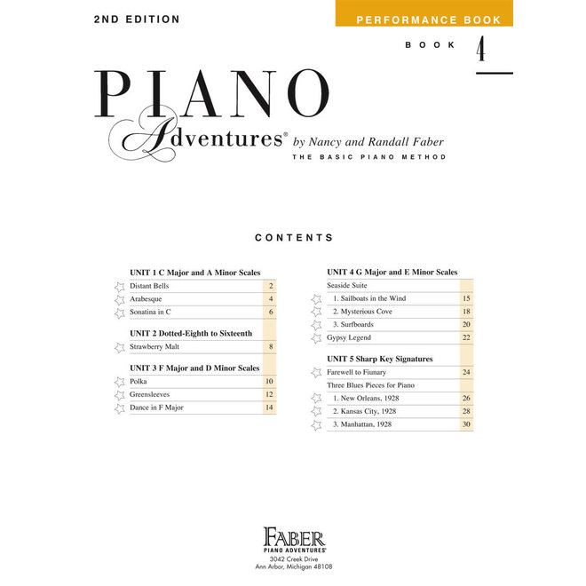 Faber Piano Adventures Level 4 Performance Book