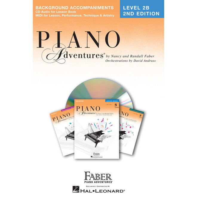 Piano Adventures Level 2B Lesson Book Background Accompaniments on CD.