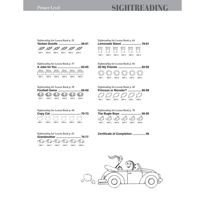 Piano Adventures Primer Level Sightreading Book