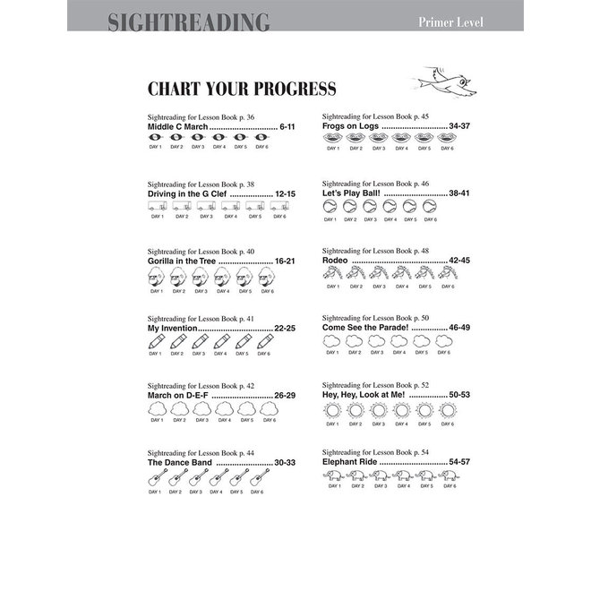 Piano Adventures Primer Level Sightreading Book