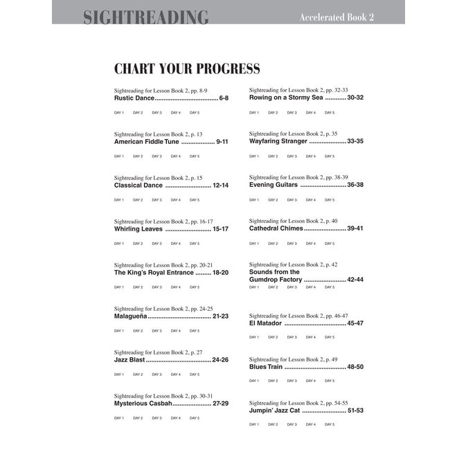 Faber Piano Adventures for The Older Beginner, Sightreading, Book 2