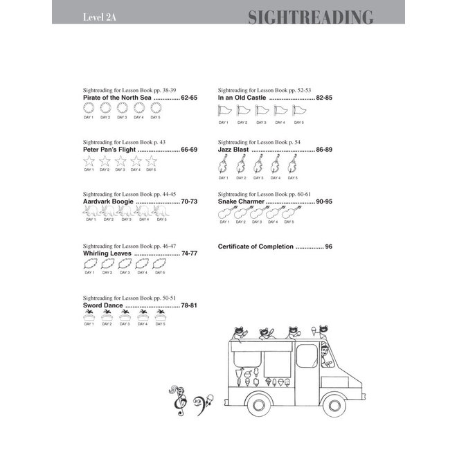Piano Adventures Level 2A Sightreading Book