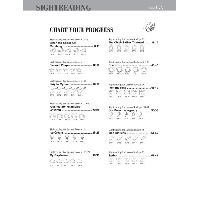 Faber Piano Adventures Level 2A Sightreading Book