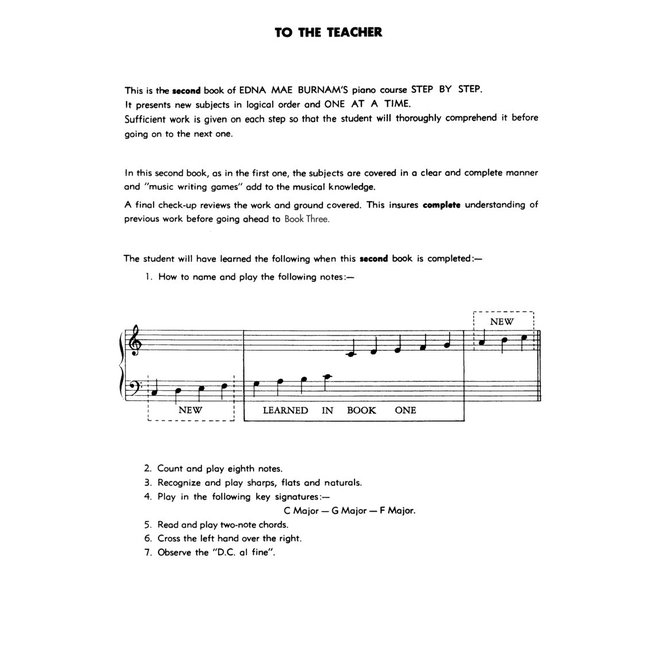Step by Step Piano Course, Book 2