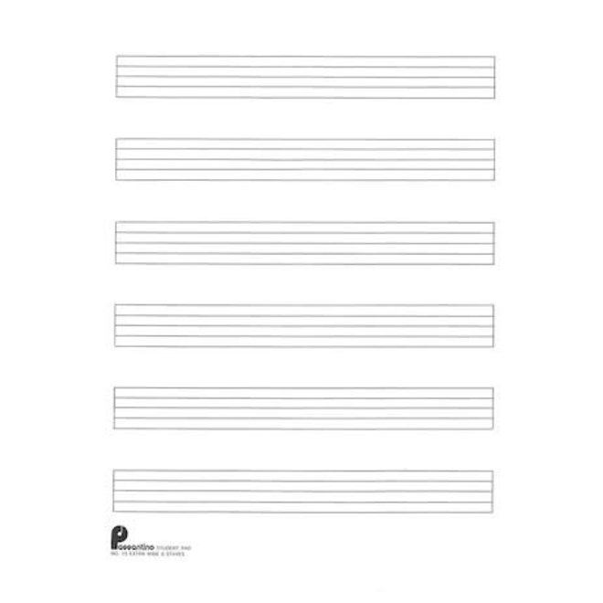 Hal Leonard 6-Stave Extra Wide Manuscript Paper
