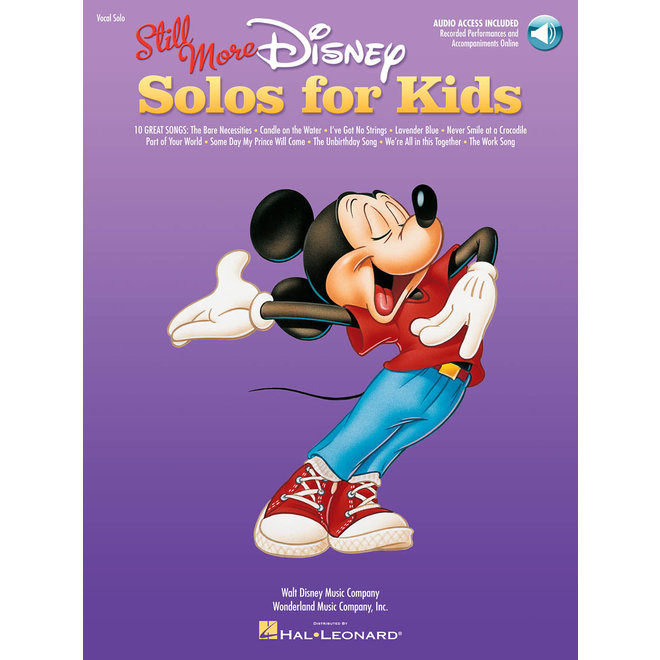 Hal Leonard Still More Disney Solos for Kids, (V/P) Online Audio Access of Performances by Kids and Accompaniments