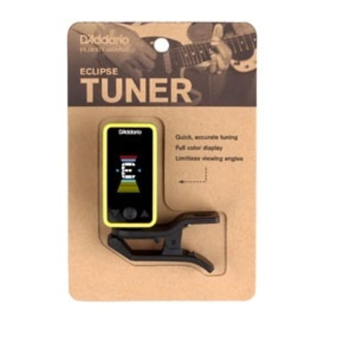 D'Addario Eclipse Clip-On Tuner, Yellow