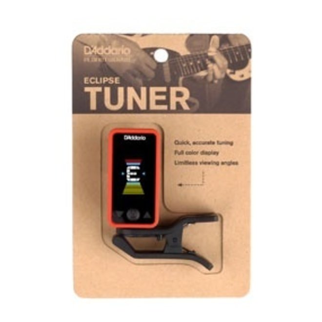 D'Addario Eclipse Clip-On Tuner, Red