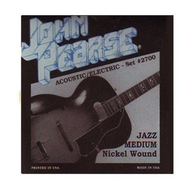 John Pearse 2700 Nickel Wound Electric Guitar Strings, 12-52 Jazz Medium