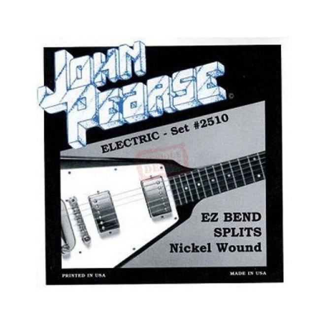 John Pearse 2510 Nickel Wound Electric Guitar Strings, 10-52 EZ Bend Splits