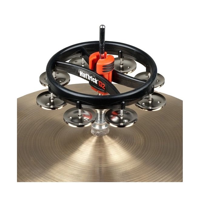 Rhythm Tech RT7420 Hat Trick Mountable Tambourine, Black
