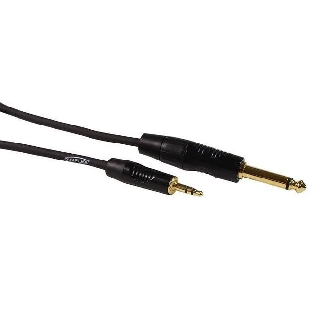Digiflex 1/8" mini plug TRS to 1/4" phone plug mono sum adapter cable