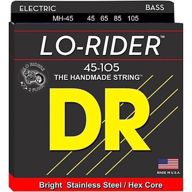 DR Lo-Rider 4-String Bass Guitar Strings, 45-105
