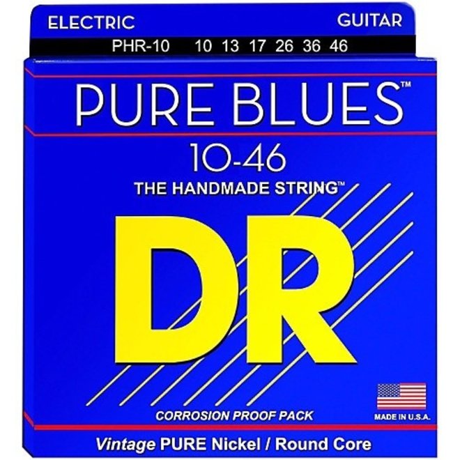 DR Pure Blues Electric Guitar Strings, 10-46 Light