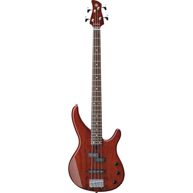 Yamaha TRBX174EW TRBX 170 Series Bass Guitar, 4-String, Root Beer