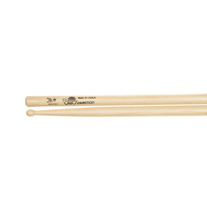 Los Cabos White Hickory Drumsticks, Ball Tip, 3A