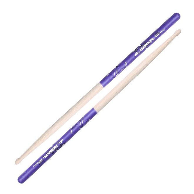 Zildjian Purple Dip Hickory Drumsticks, Wood Tip, 5A