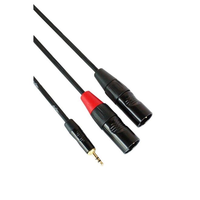 Digiflex 1/8" Stereo to Dual XLRM Splitter Cable