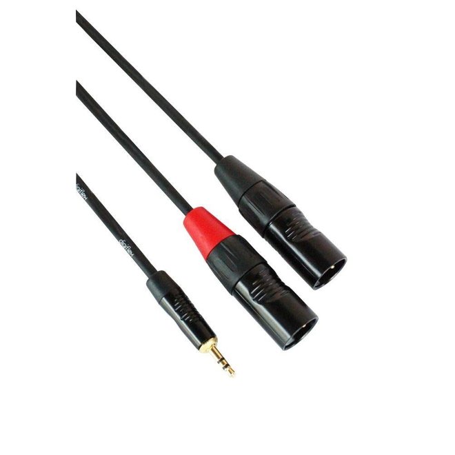 Digiflex Performance Series Insert Cable, 1/8" TRS Male to Dual XLR Male, 10'