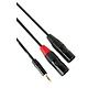 Digiflex Performance Series Insert Cable, 1/8" TRS Male to Dual XLR Male, 10'