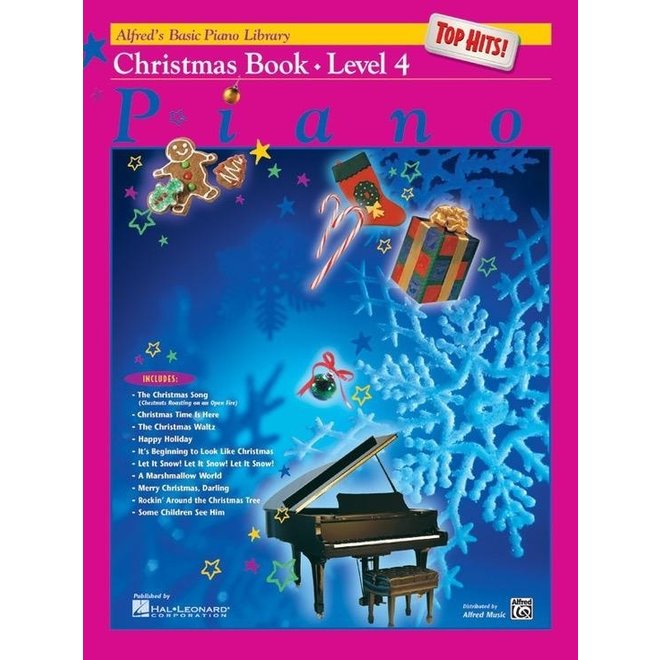 Alfred's Basic Piano Course: Top Hits Christmas, Book 4