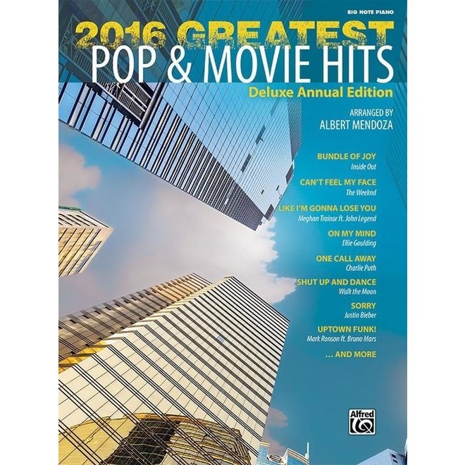 Alfred's - 2016 Greatest Pop & Movie Hits, Big Note