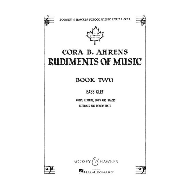 Cora B. Ahrens Rudiments of Music, Book 2 Bass Clef