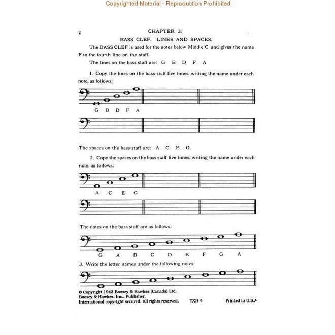 Cora B. Ahrens Rudiments of Music, Book 2 Bass Clef