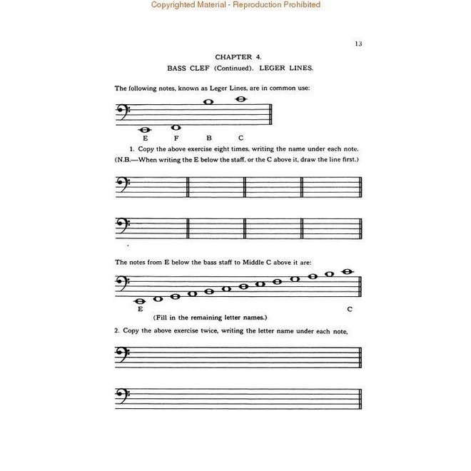 Cora B. Ahrens Rudiments of Music, Book 2 Bass Clef