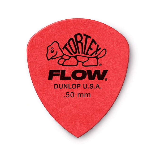 Jim Dunlop Tortex Flow Guitar Picks, .50 Red (12 Pack)