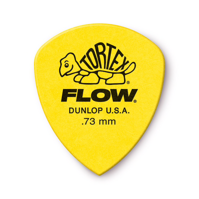 Jim Dunlop Tortex Flow Guitar Picks, .73 Yellow (12 Pack)