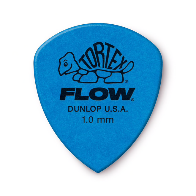 Jim Dunlop Tortex Flow Guitar Picks, 1.0 Blue (12 Pack)