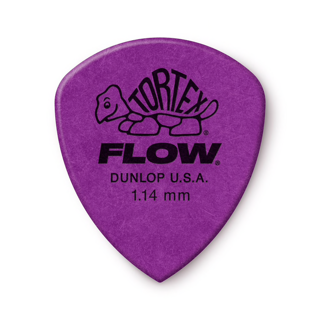Jim Dunlop Tortex Flow Guitar Picks, 1.14 Purple (12 Pack)