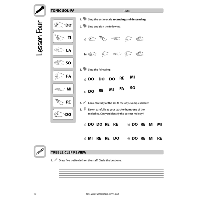 Full Voice Workbook Level 1