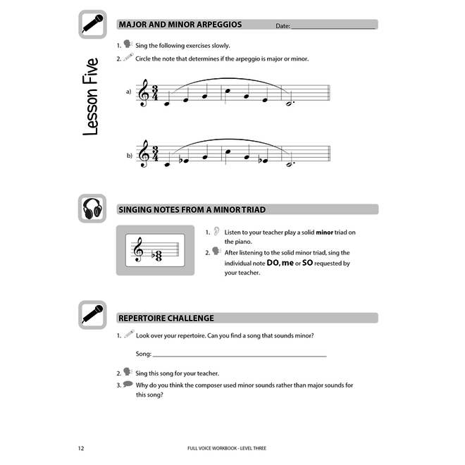 Full Voice Student Workbook, Level 3