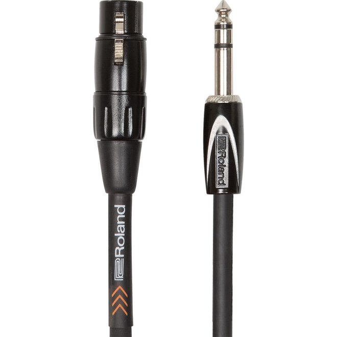 Roland - Black Series XLRF to 1/4” TRS Cable, 3’